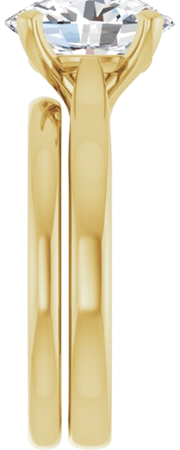 Sužadėtuvių Žiedas „Solitaire“ 585 Geltonojo Aukso Oval 10mm x 8mm (9)