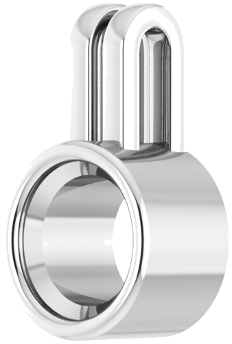 14K White 6 mm Round Pendant Mounting (2)