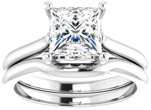 Sužadėtuvių Žiedas „Solitaire“ 950 Platinos Square 6.5mm (8)