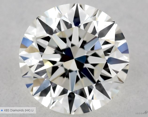 0.59 carat I-VVS1 Excellent cut Natūralus Round Deimantas (1)