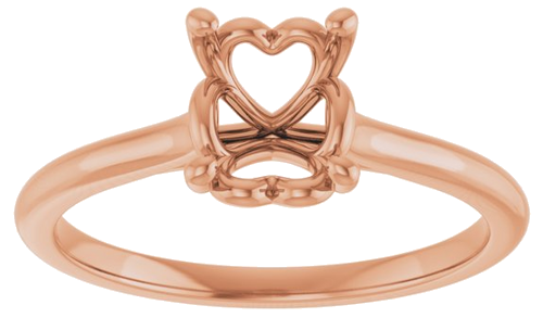 Sužadėtuvių Žiedas „Solitaire“ 585 Rožinis Aukso Oval 8mm x 6mm (3)