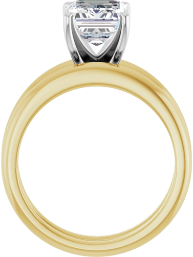 Sužadėtuvių Žiedas „Solitaire“ 585 Baltojo Ir Geltonojo Aukso Emerald 9mm x 7mm (7)