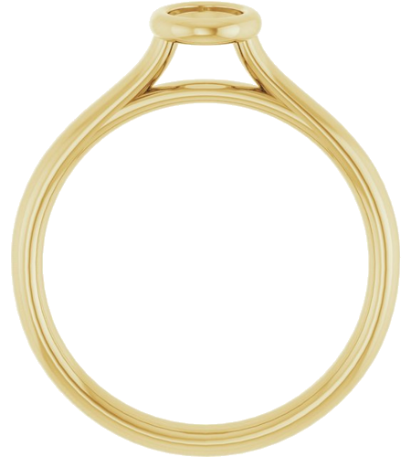 14K Yellow  6x4 mm Oval Solitaire Engagement Ring Mounting (2)