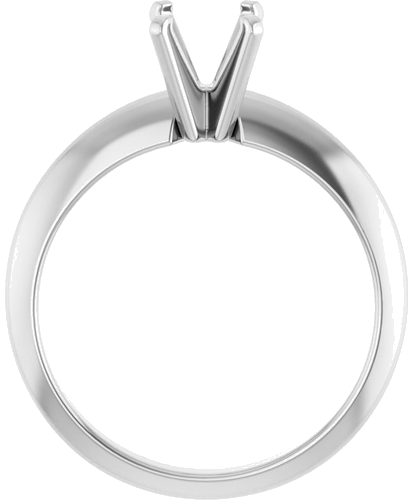 14K White 6.5x4.5 mm Emerald Solitaire Engagement Ring Mounting (2)