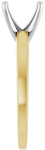 14K Yellow White 9x7 mm Oval Solitaire Engagement Ring Mounting (4)