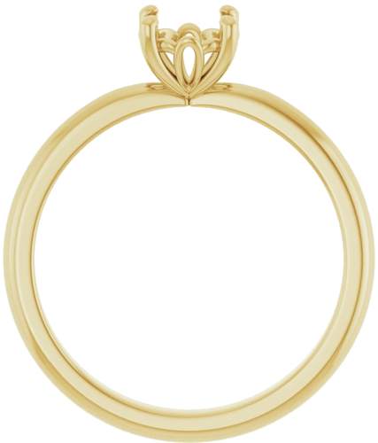 Sužadėtuvių Žiedas „Solitaire“ 585 Geltonojo Aukso Round 5.8mm (2)