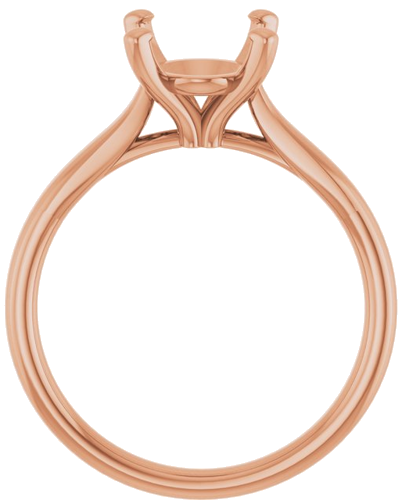 Sužadėtuvių Žiedas „Solitaire“ 585 Rožinis Aukso Oval 10mm x 8mm (2)