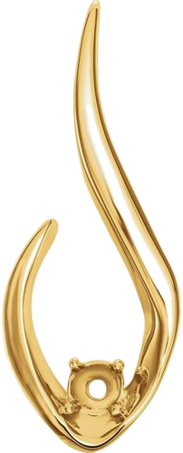 14K Yellow 3 mm Round Freeform Pendant Mounting (1)