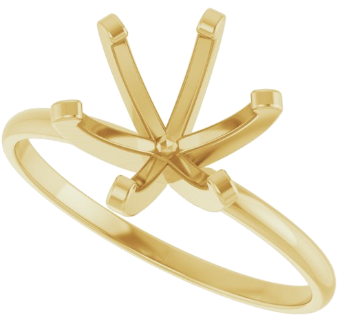 Sužadėtuvių Žiedas „Solitaire“ 585 Geltonojo Aukso Round 8.2mm (5)