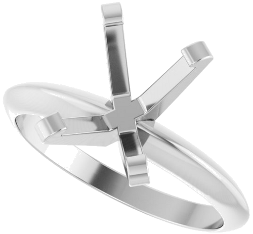 Sužadėtuvių Žiedas „Solitaire“ 585 Baltojo Aukso Emerald 8.5mm x 6.5mm (5)