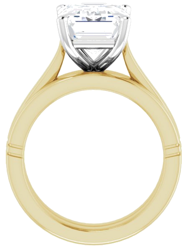 14K Yellow   White 11x9 mm Emerald Engagement Ring Mounting (7)