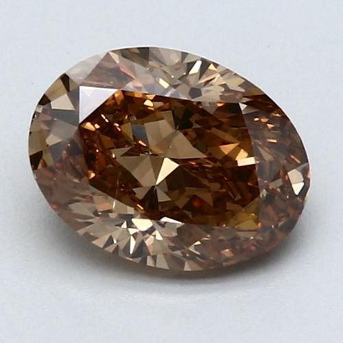 1.54 carat Fancy Deep Orange-SI1 Natūralus Oval Deimantas (1)