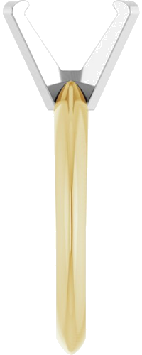 14K Yellow White 8.5x6.5 mm Emerald Solitaire Engagement Ring Mounting (4)