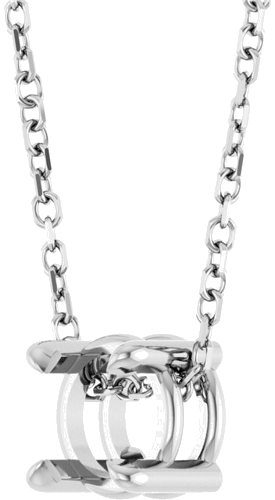 Pakabukas „Solitaire Slide“ 585 Baltojo Aukso Round 5.5mm (2)