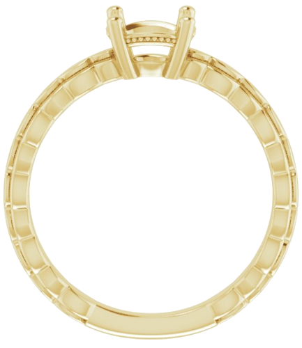 Sužadėtuvių Žiedas „Solitaire“ 585 Geltonojo Aukso Round 6.5mm (2)