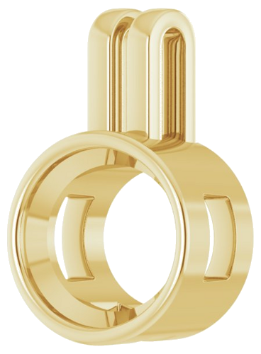 Pakabukas „Solitaire“ 417 Geltonojo Aukso Oval 12mm x 10mm (2)