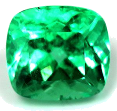 6.71 carat GREEN Cushion Smaragdas (1)