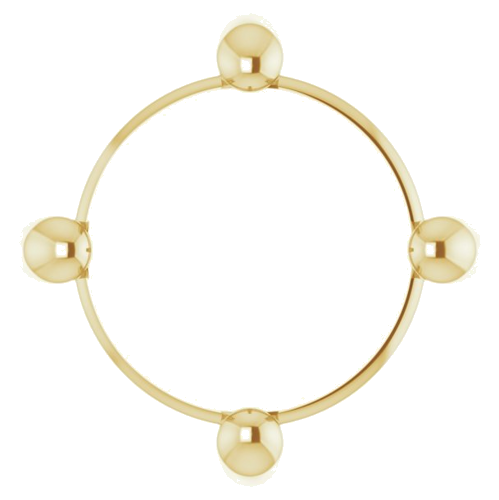 14K Yellow 5 mm Round Cabochon Pendant Mounting (1)