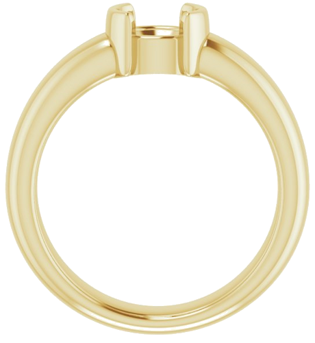 Sužadėtuvių Žiedas „Half Bezel Solitaire“ 585 Geltonojo Aukso Round 6mm (2)