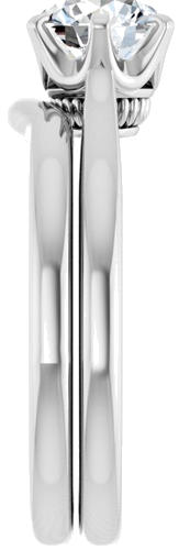 14K White 6.5 mm Round Engagement Ring Mounting (9)