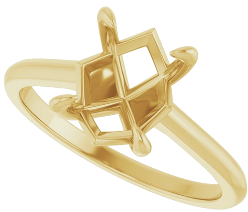 14K Yellow 10x8 mm Oval Solitaire Engagement Ring Mounting (5)