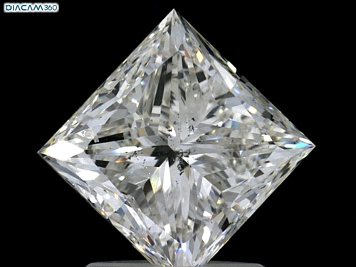 1.71 carat H-SI1 Natūralus Princess Deimantas (1)