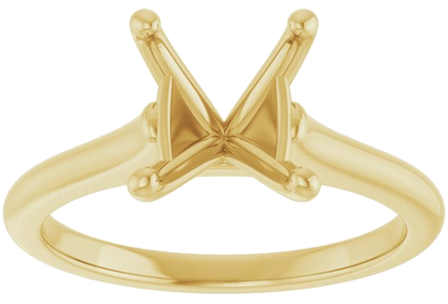 Sužadėtuvių Žiedas „Solitaire“ 585 Geltonojo Aukso Oval 10mm x 8mm (3)