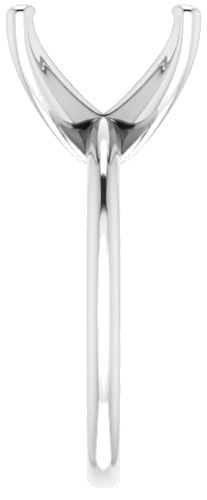 14K White  14x10 mm Oval Solitaire Engagement Ring Mounting (4)