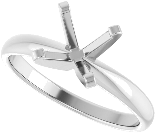 Sužadėtuvių Žiedas „Solitaire“ 585 Baltojo Aukso Cushion 7mm (5)