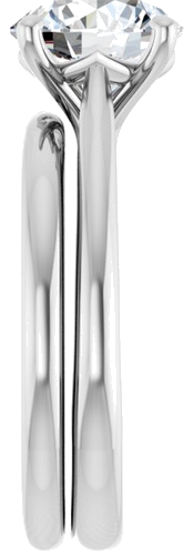 14K White 8.2 mm Round Solitaire Engagement Ring Mounting (9)