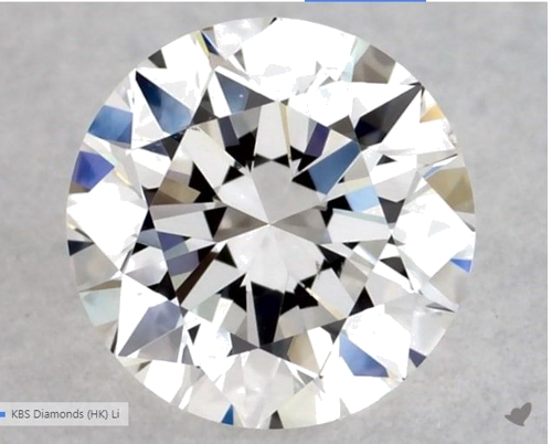 0.5 carat E-VS2 Excellent cut Natūralus Round Deimantas (1)