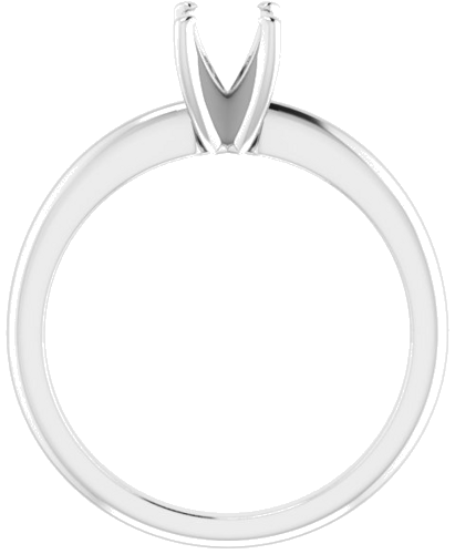 14K White  7x5 mm Oval Solitaire Engagement Ring Mounting (2)