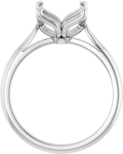 Sužadėtuvių Žiedas „Solitaire“ 14k white gold Square 7.5mm (2)