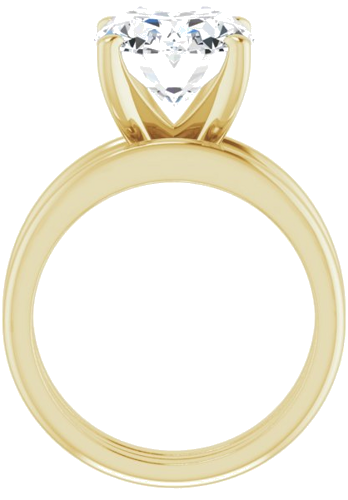 Sužadėtuvių Žiedas „Solitaire“ 585 Geltonojo Aukso Oval 12mm x 10mm (7)