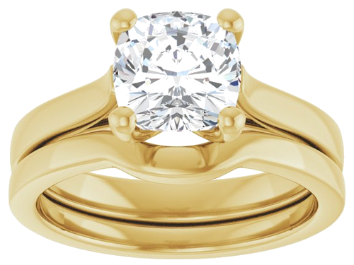14K Yellow 7 mm Cushion Engagement Ring Mounting (8)