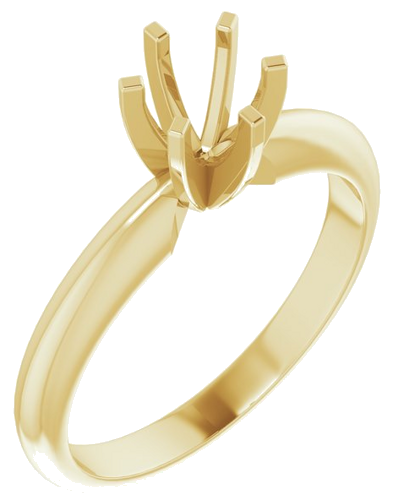 Sužadėtuvių Žiedas „Light Solitaire“ 585 Geltonojo Aukso Round 5mm x 5.3mm (1)