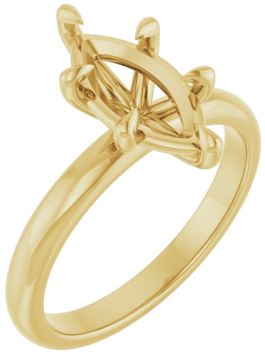 Sužadėtuvių Žiedas „Solitaire“ 585 Geltonojo Aukso Marquise 12mm x 6mm (1)