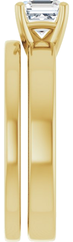 Sužadėtuvių Žiedas „Solitaire“ 585 Geltonojo Aukso Asscher 5mm (7)