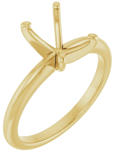 Sužadėtuvių Žiedas „Solitaire“ 585 Geltonojo Aukso Emerald 8mm x 6mm (1)