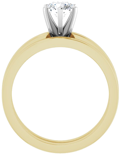 14K Yellow White 5.5 mm Round Solitaire Engagement Ring Mounting (7)