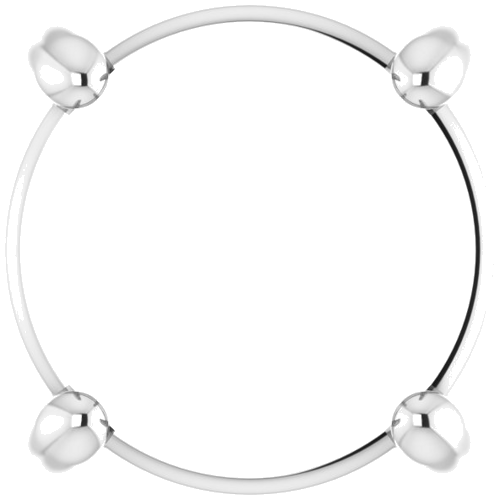 14K White 6 mm Round Cabochon Pendant Mounting (1)