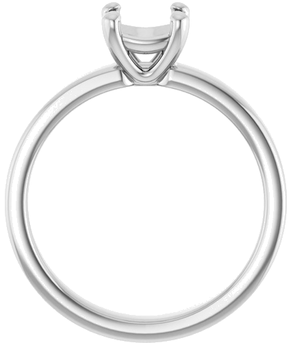 Sužadėtuvių Žiedas „Solitaire“ 585 Baltojo Aukso Cushion 6mm (2)