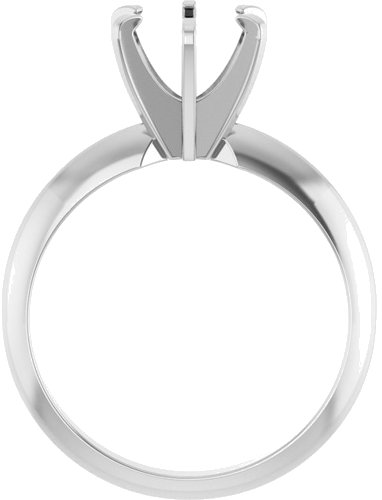 14K White 7 mm Round Engagement Ring Mounting (2)