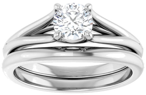 14K White 5.2 mm Round Solitaire Engagement Ring Mounting (8)
