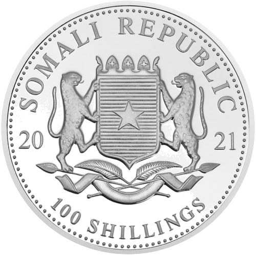 1 oz Леопард 2021 Сомалия 100 шилинга сребърна монета (2)