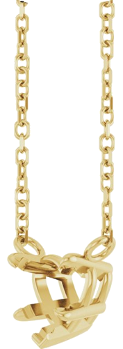 Pakabukas „Heart Solitaire“ 585 Geltonojo Aukso Heart Shape 5.5mm (2)