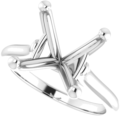 Platinum 11 mm Cushion Solitaire Engagement Ring Mounting (5)