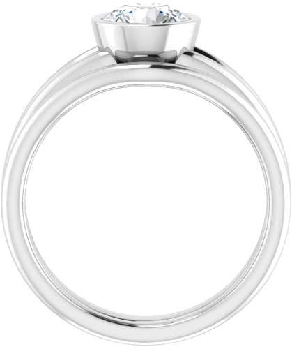 14K White 6.5 mm Round Engagement Ring Mounting (7)