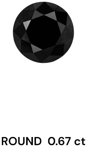 0.67 carat Fancy Black-VVS2 Excellent cut Natūralus Round Deimantas (1)