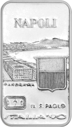 5 g Antique Silver Bullion 1990 FIFA Cup Final City NAPOLI (1)